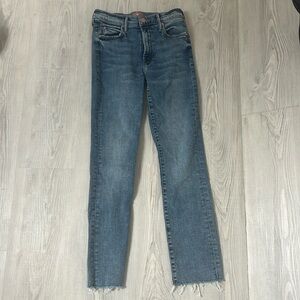 MOTHER DENIM | The Rascal Ankle Fray Bonfire Lighting Jeans | SIZE 26 | L worn